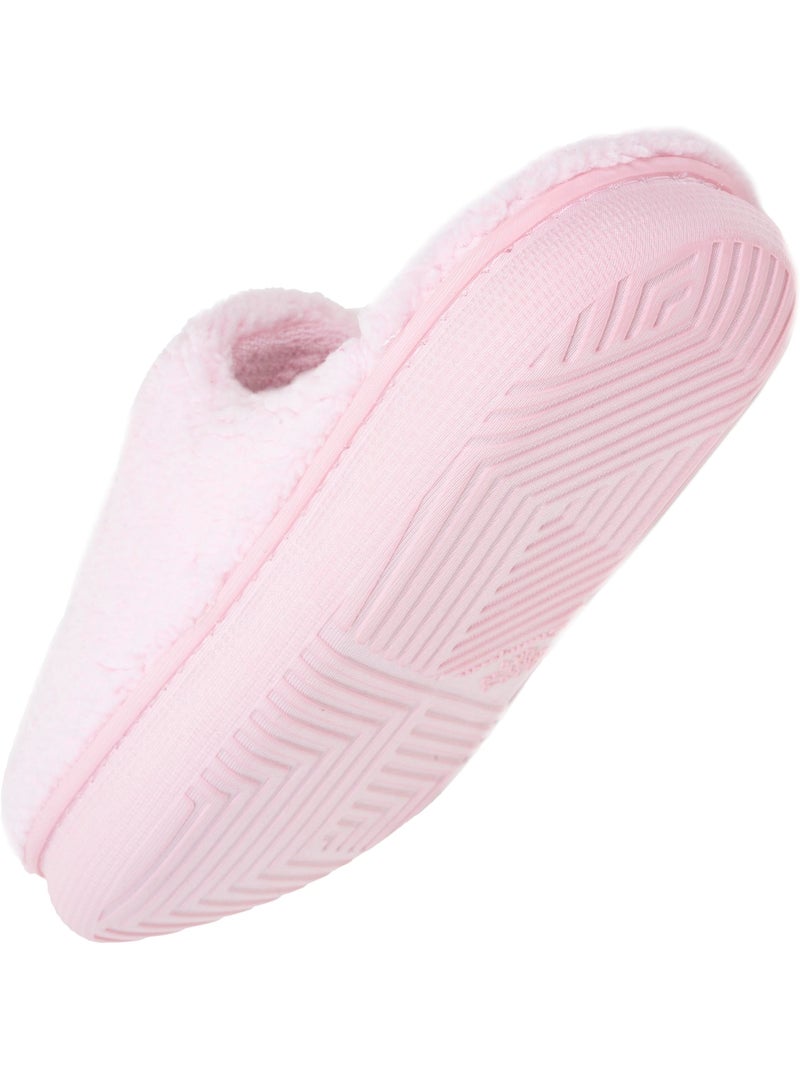 Pantofole mules sherpa elegante e caldo, comodo, donna Champion Rosa pallido - Kiabi
