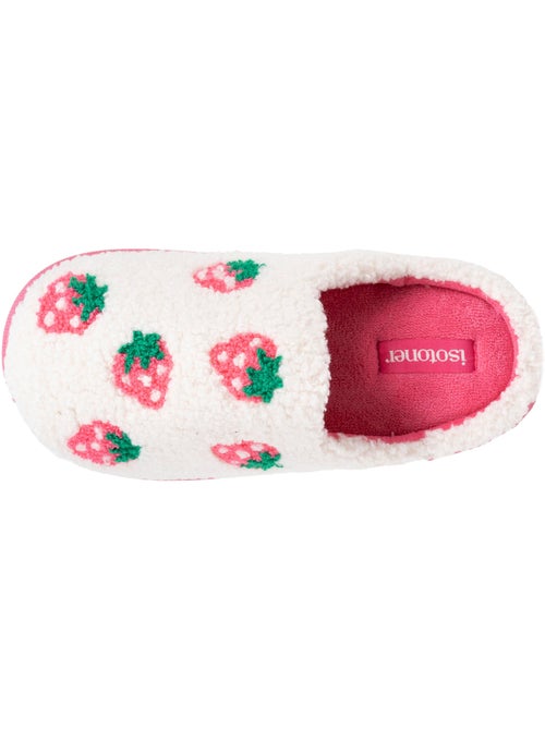 Pantofole mules sherpa fragola, suola bloup xtra bambina - Kiabi