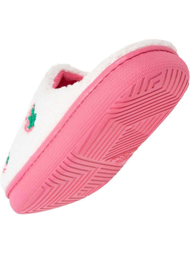 Pantofole mules sherpa fragola, suola bloup xtra bambina Avorio - Kiabi