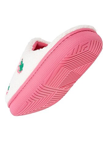 Pantofole mules sherpa fragola, suola bloup XTRA bambina Isotoner