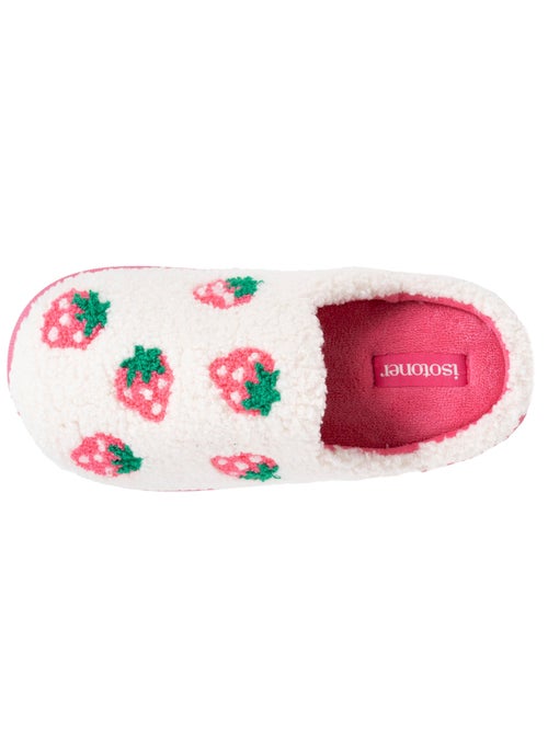 Pantofole mules sherpa fragola, suola bloup XTRA bambina Isotoner - Kiabi