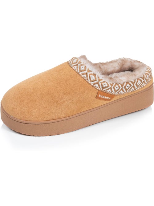Pantofole mules similpelle scamosciata con zeppa da 3,5 donna isotoner - Kiabi