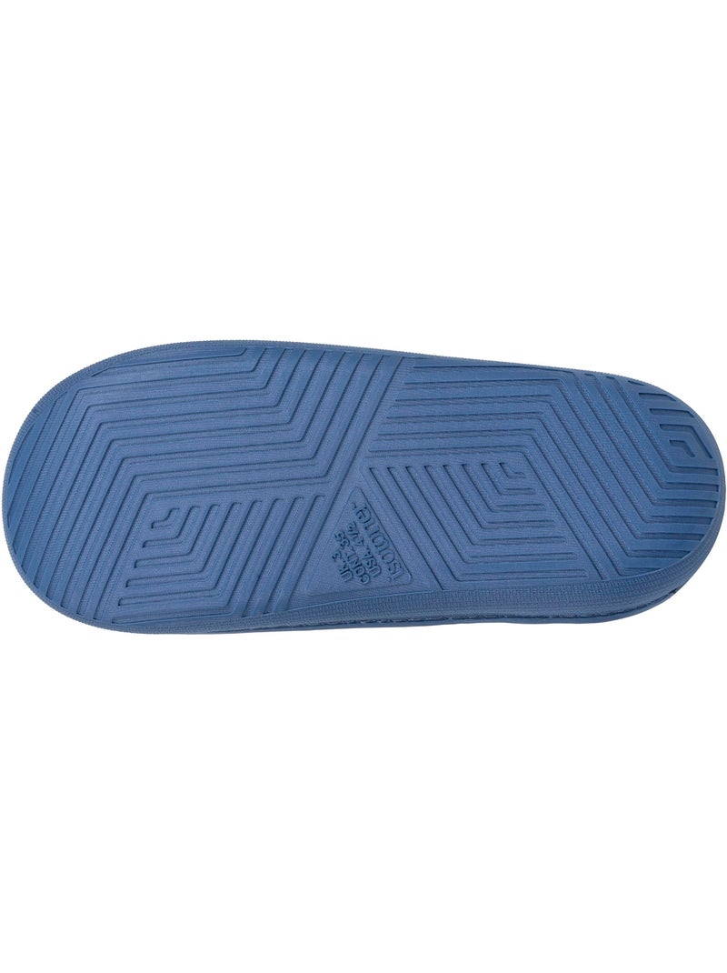 Pantofole mules similpelle, suola Bloup Extra Comfort bambino Isotoner Blu marino - Kiabi