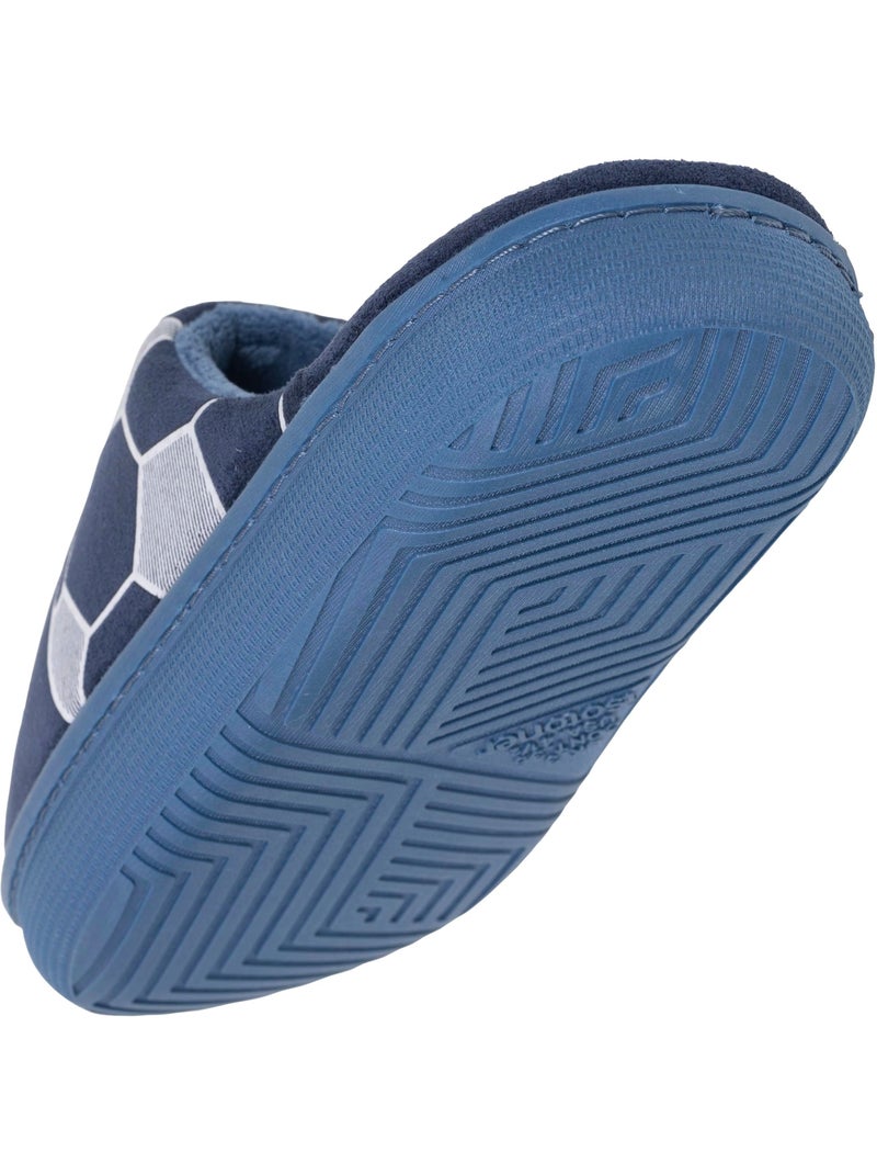 Pantofole mules similpelle, suola Bloup Extra Comfort bambino Isotoner Blu marino - Kiabi