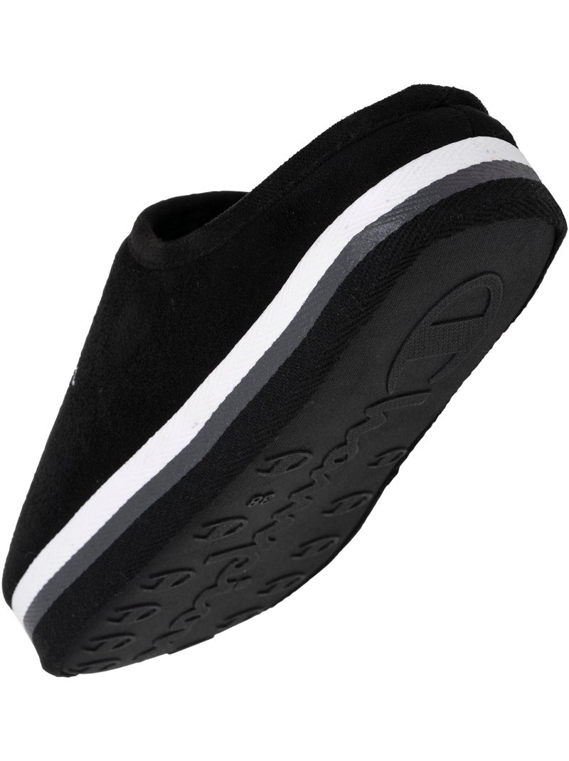 Pantofole mules similpelle ultra confortevole, morbida, donna Champion Nero - Kiabi