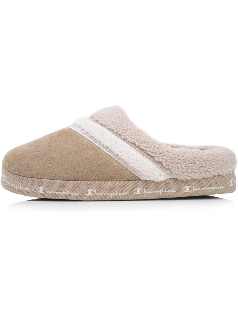 Pantofole mules similpelle ultra confortevole, morbida, uomo Champion Beige/Bianco - Kiabi