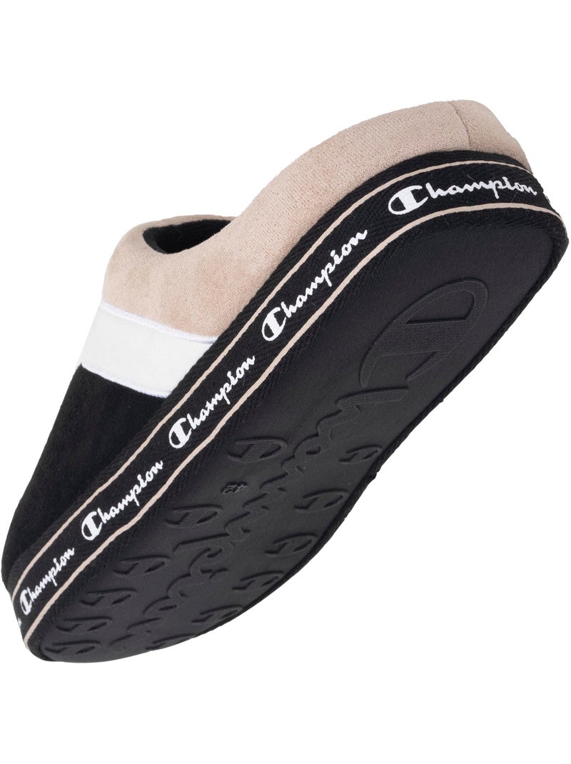 Pantofole mules similpelle ultra confortevole, morbida, uomo Champion Nero Beige Bianco - Kiabi