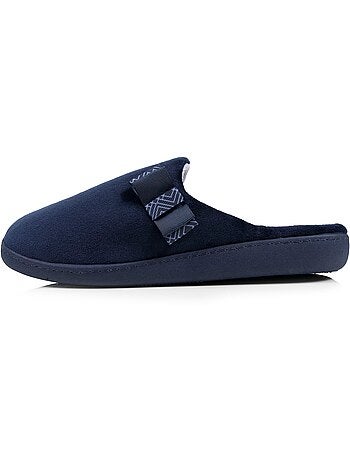 Pantofole mules soletta ergonomica in microvelour con donna Isotoner