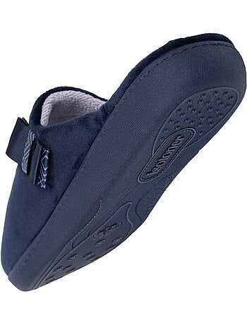 Pantofole mules soletta ergonomica in microvelour con donna Isotoner