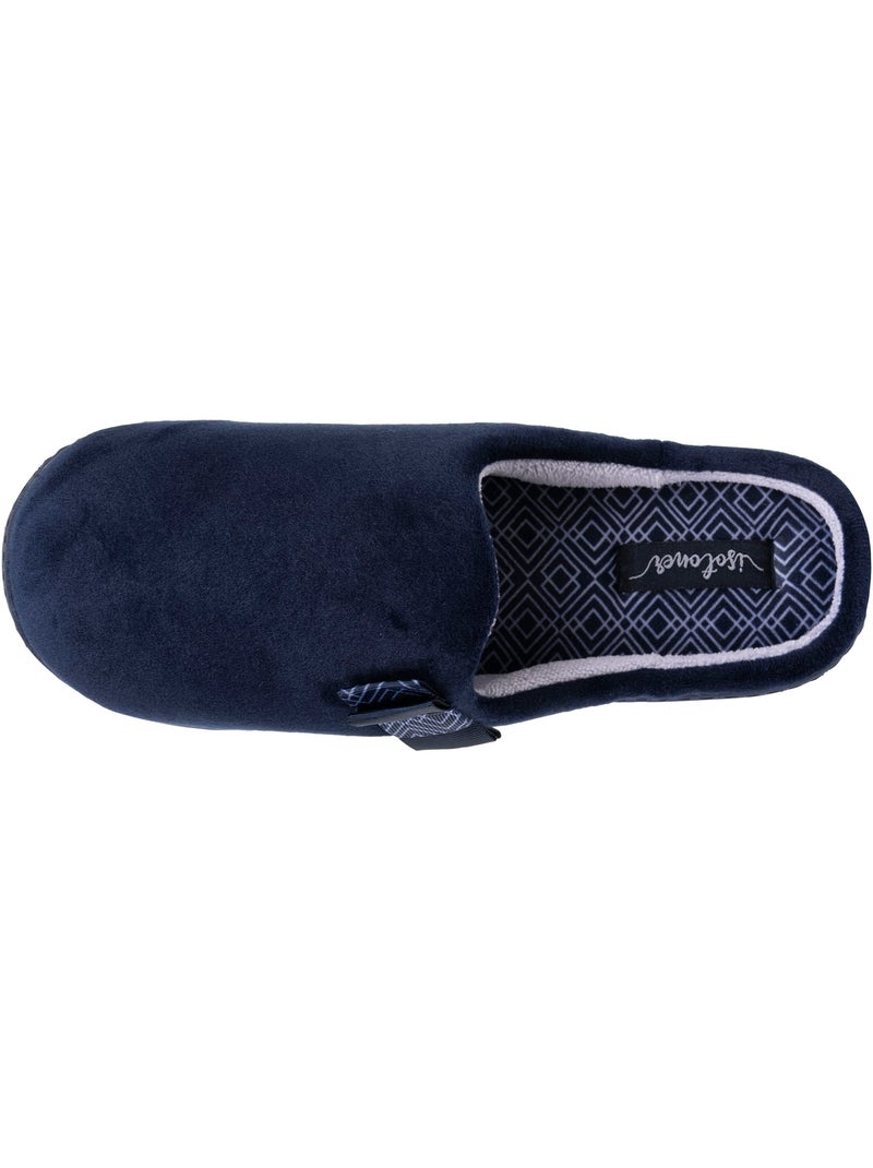 Pantofole mules soletta ergonomica in microvelour con donna Isotoner Blu marino - Kiabi
