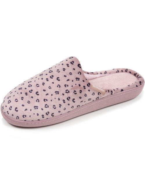 Pantofole mules soletta ergonomica in microvelour con donna Isotoner - Kiabi