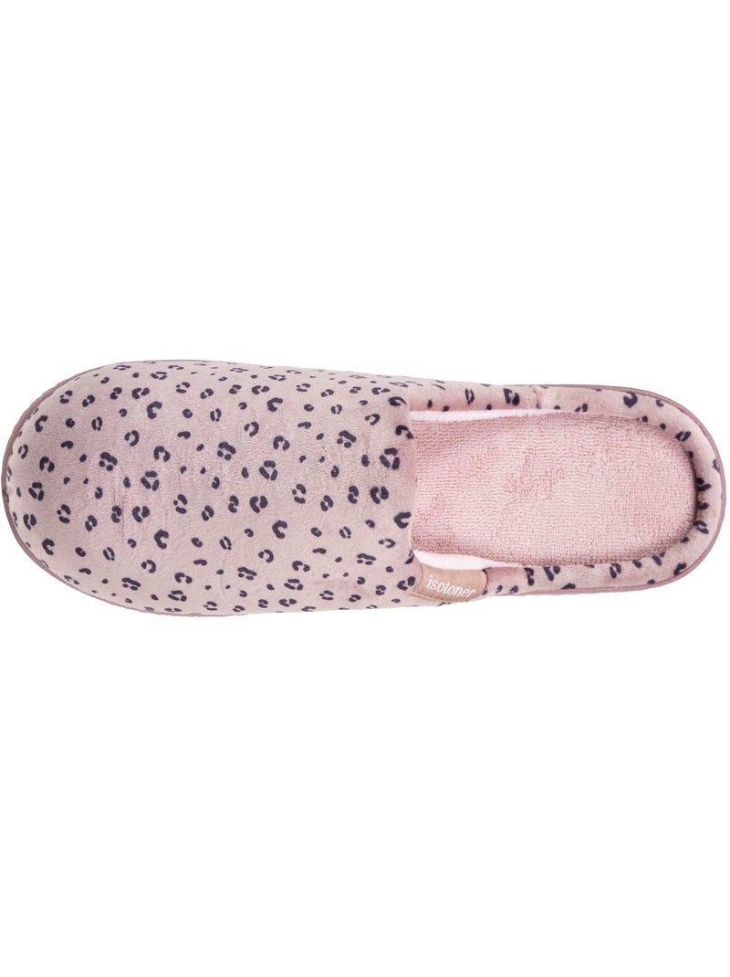 Pantofole mules soletta ergonomica in microvelour con donna Isotoner Rosato - Kiabi