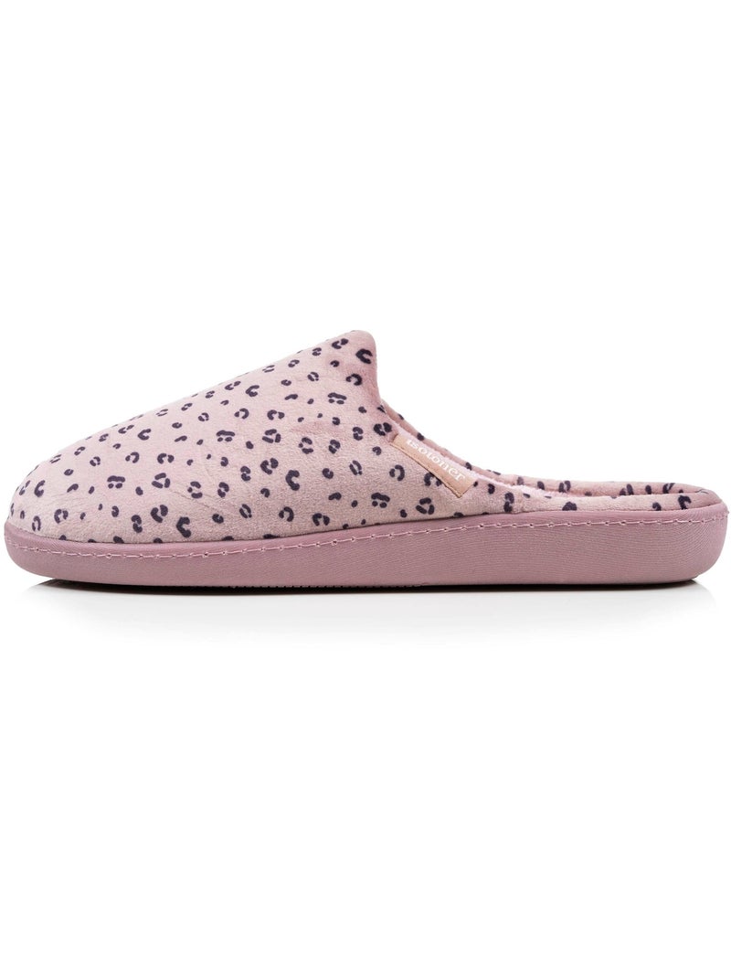 Pantofole mules soletta ergonomica in microvelour con donna Isotoner Rosato - Kiabi