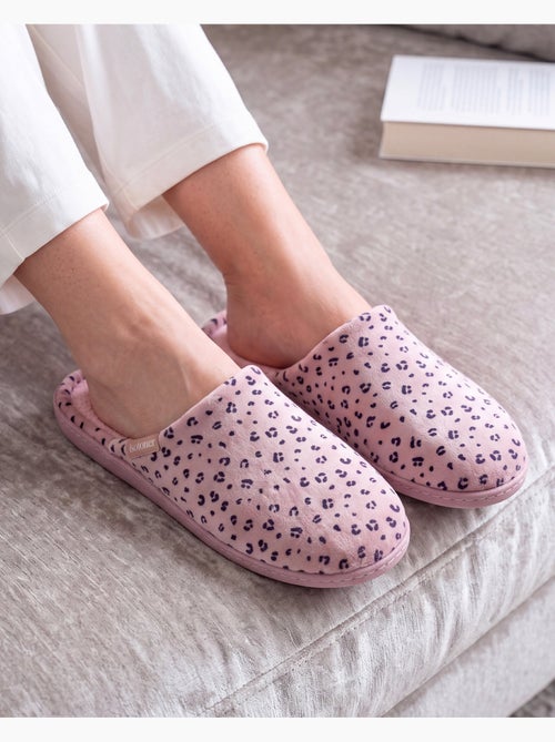 Pantofole mules soletta ergonomica in microvelour con donna - Kiabi Pantofole mules soletta ergonomica in microvelour con donna - Kiabi