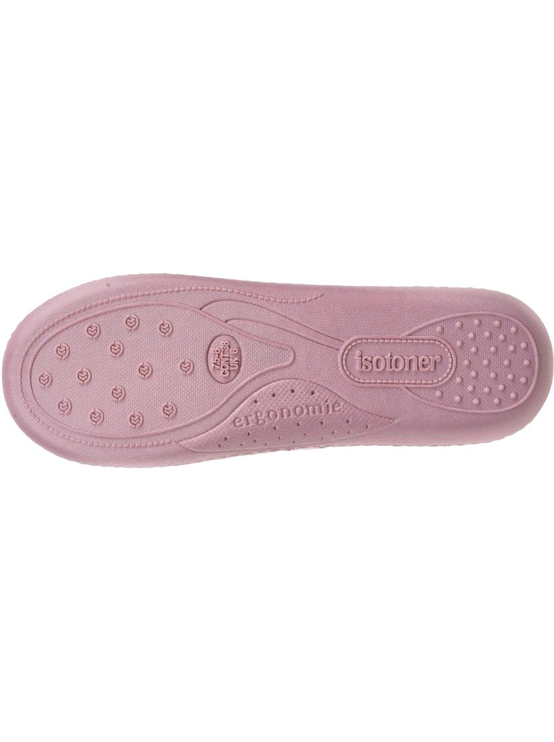 Pantofole mules soletta ergonomica in microvelour con donna Rosato - Kiabi