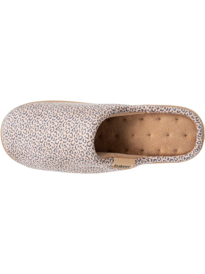 Pantofole mules soletta ergonomica in velluto, schiuma donna Beige - Kiabi