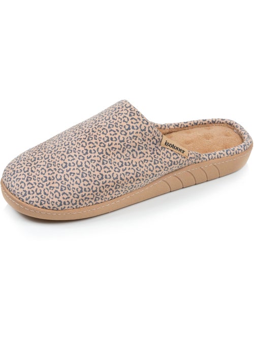 Pantofole mules soletta ergonomica in velluto, schiuma donna Isotoner - Kiabi