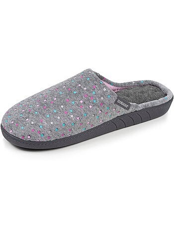 Pantofole mules soletta ergonomica in velluto, schiuma donna Isotoner