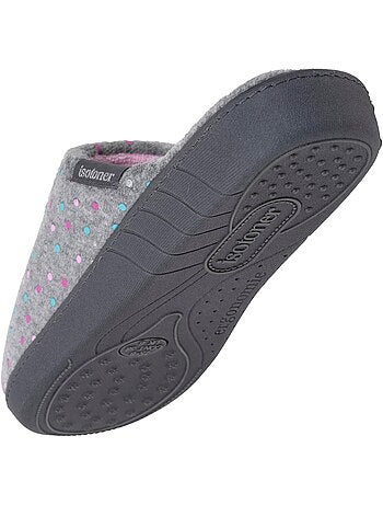 Pantofole mules soletta ergonomica in velluto, schiuma donna Isotoner