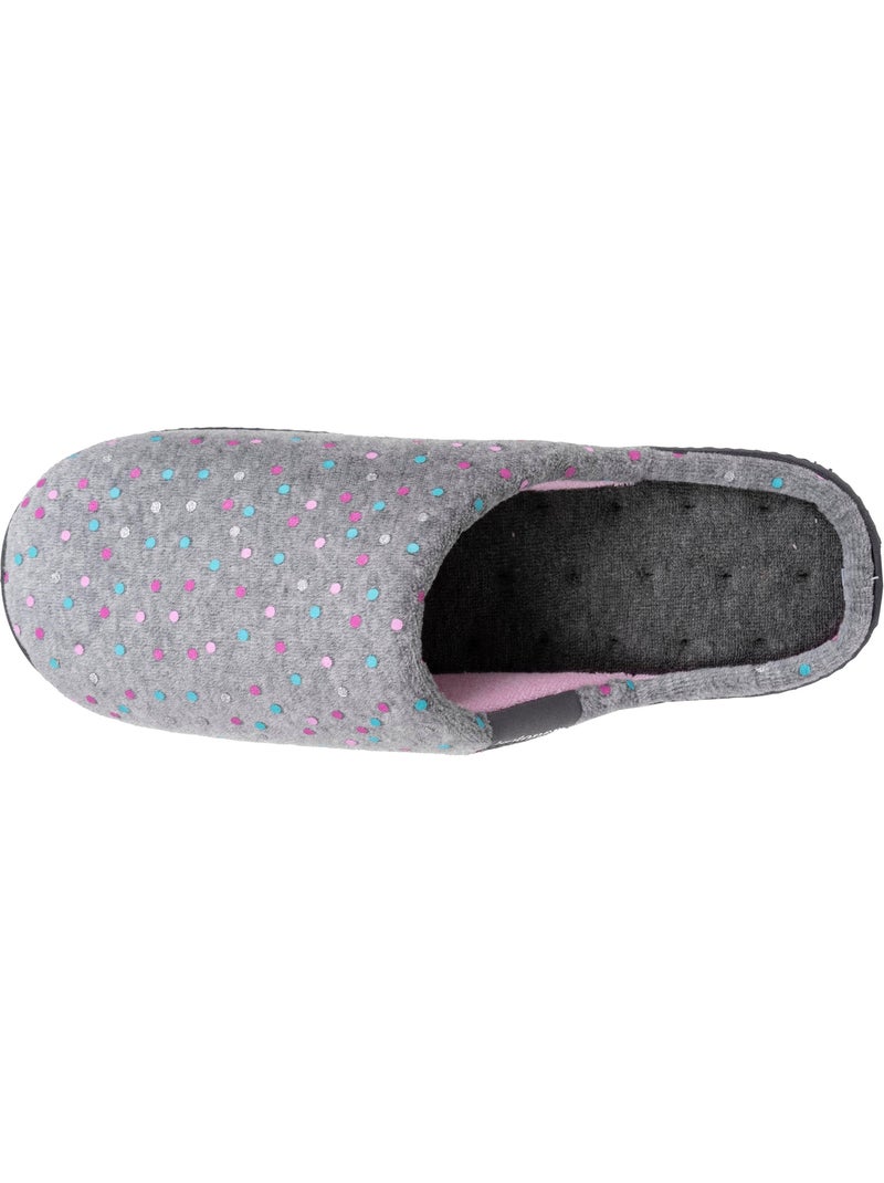 Pantofole mules soletta ergonomica in velluto, schiuma donna Isotoner Grigio - Kiabi