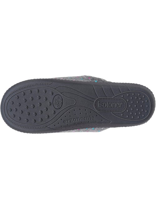 Pantofole mules soletta ergonomica in velluto, schiuma donna Isotoner - Kiabi