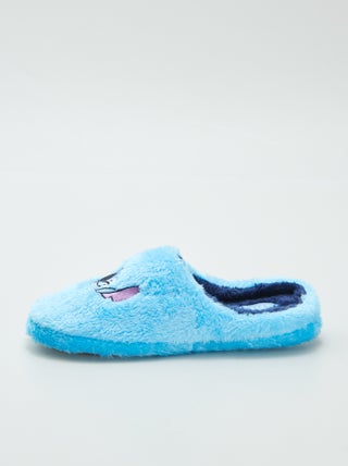 Pantofole Lilo & Stitch Mule In Finta Pelliccia Blu – Ragazze – Nuove Senza Scatola