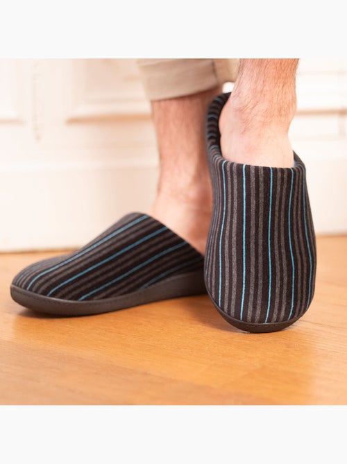 Pantofole mules strisce uomo Isotoner - Kiabi