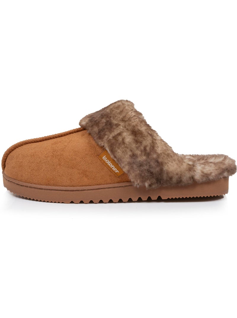 Pantofole mules suéfine, caldo donna isotoner Cammello - Kiabi