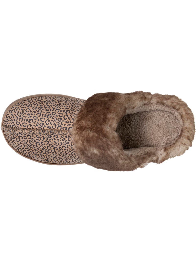Pantofole mules suéfine, caldo donna Isotoner Nero Marrone - Kiabi