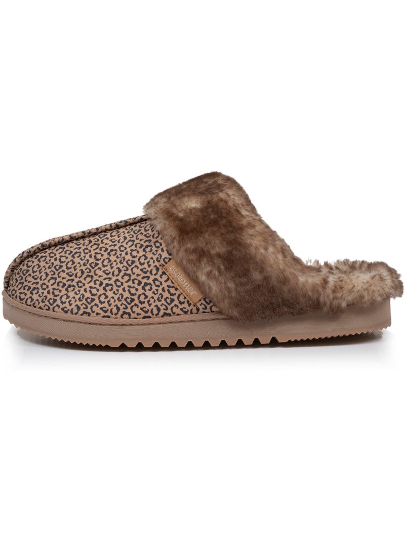 Pantofole mules suéfine, caldo donna Isotoner Nero Marrone - Kiabi