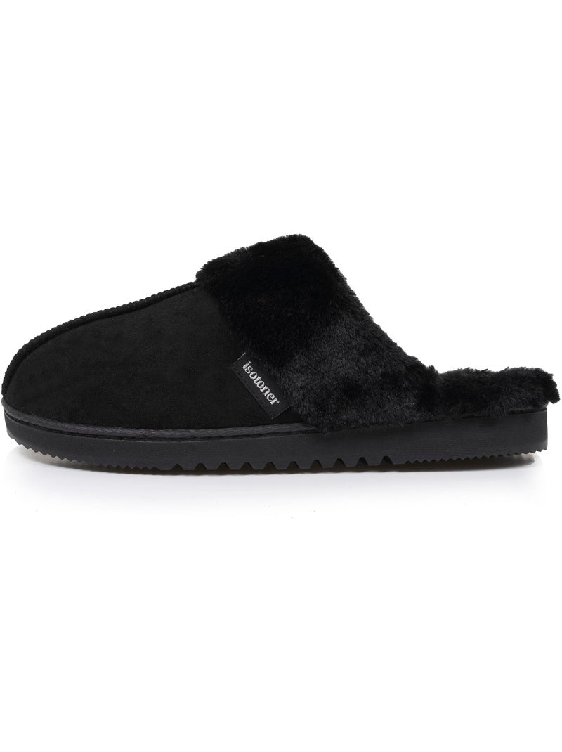 Pantofole mules suéfine, caldo donna Isotoner Nero - Kiabi
