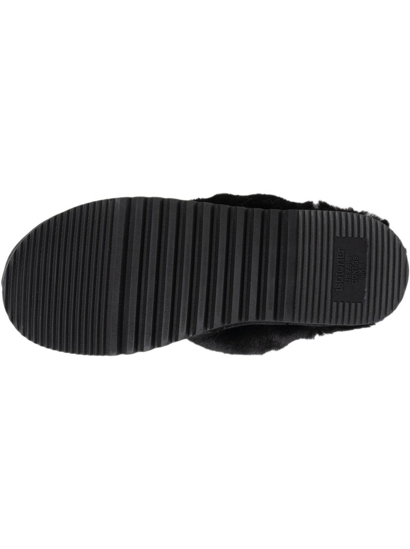 Pantofole mules suéfine, caldo donna Isotoner Nero - Kiabi