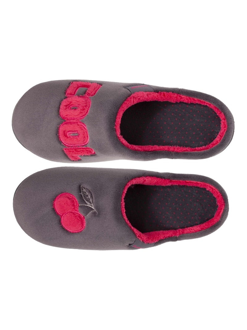 Pantofole mules Suola antiscivolo bambina Isotoner Grigio scuro - Kiabi