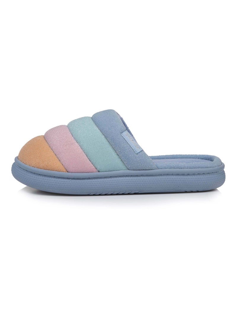 Pantofole mules suola bloup extra comfort donna Isotoner Blu Viola Bianco - Kiabi