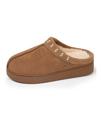 Pantofole mules Suola con plateau di 3,5 cm donna Isotoner