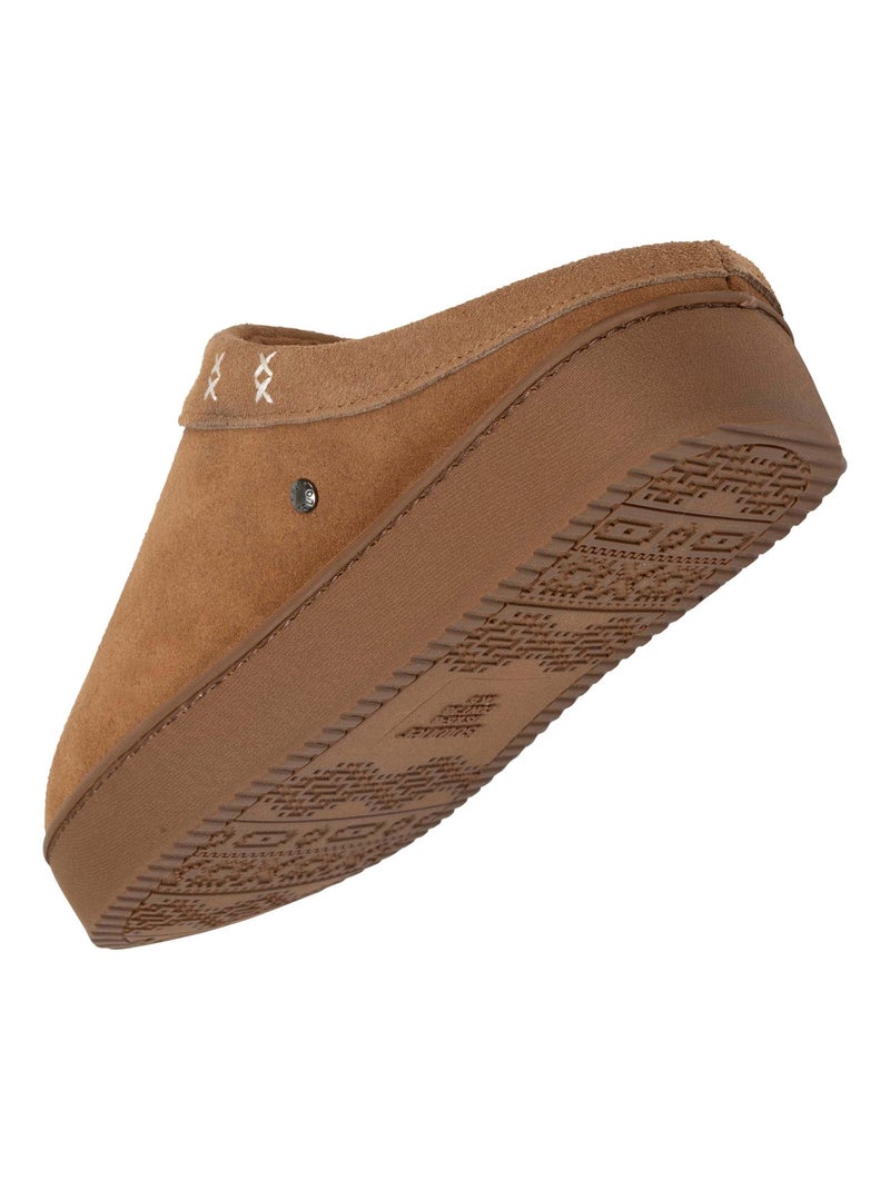Pantofole mules Suola con plateau di 3,5 cm donna Isotoner Cammello - Kiabi