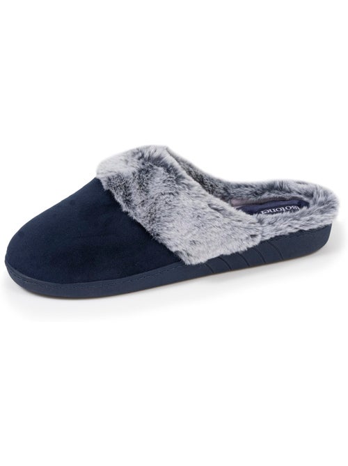 Pantofole mules suola ergonomica comfort, velour donna - Kiabi
