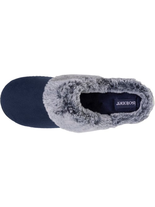 Pantofole mules suola ergonomica comfort, velour donna - Kiabi