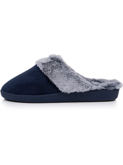 Pantofole mules suola ergonomica comfort, velour donna - Kiabi