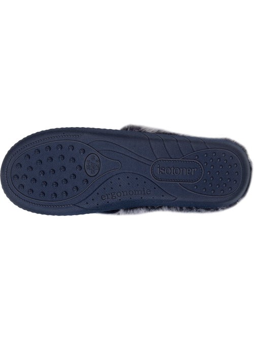 Pantofole mules suola ergonomica comfort, velour donna - Kiabi