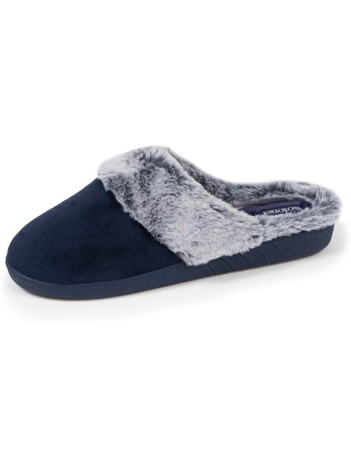 Pantofole mules suola ergonomica comfort, velour donna Isotoner - Kiabi