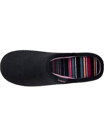 Pantofole mules suola ergonomica comfort, velour donna isotoner