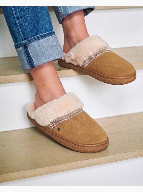 Pantofole mules suola in cuoio bloup extra comfort donna - Kiabi
