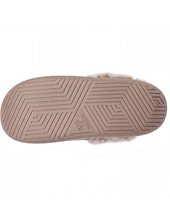 Pantofole mules suola in cuoio bloup extra comfort donna isotoner