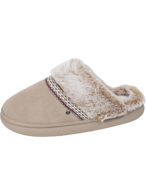Pantofole mules suola in cuoio bloup extra comfort donna isotoner - Kiabi Pantofole mules suola in cuoio bloup extra comfort donna isotoner - Kiabi
