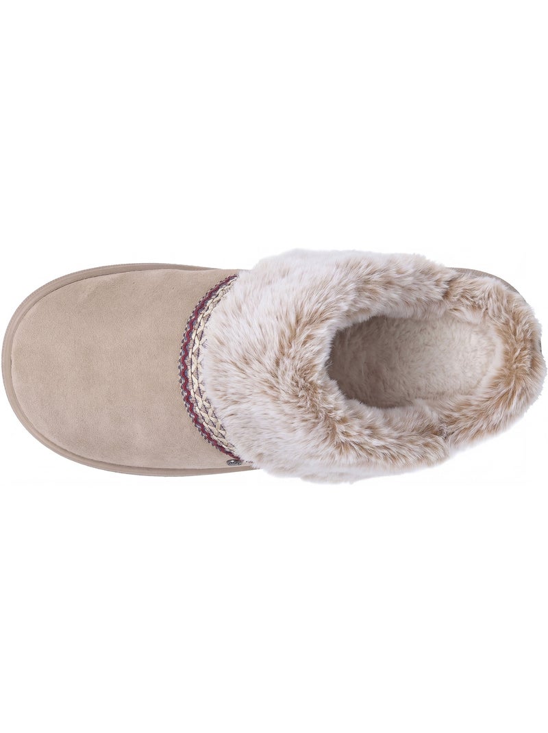 Pantofole mules suola in cuoio bloup extra comfort donna isotoner Beige - Kiabi