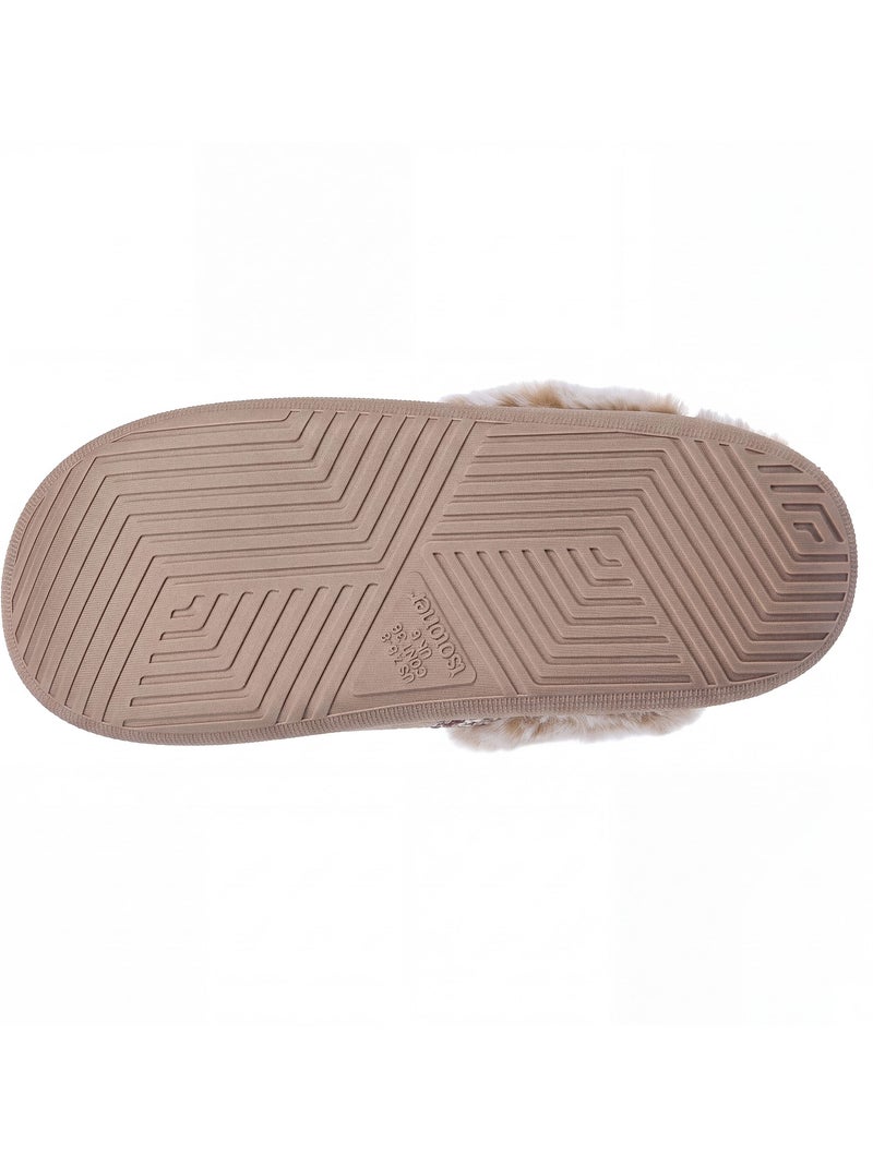Pantofole mules suola in cuoio bloup extra comfort donna isotoner Beige - Kiabi