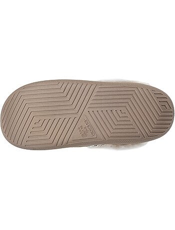 Pantofole mules suola in cuoio bloup extra comfort donna isotoner