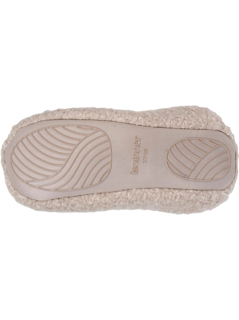 Pantofole mules suola in sherpa e antiscivolo donna isotoner Beige - Kiabi
