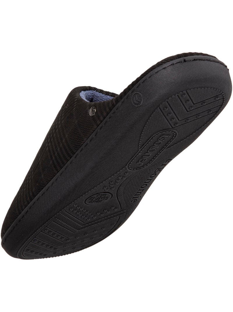 Pantofole mules suola molto confortevole uomo isotoner Nero Marrone - Kiabi